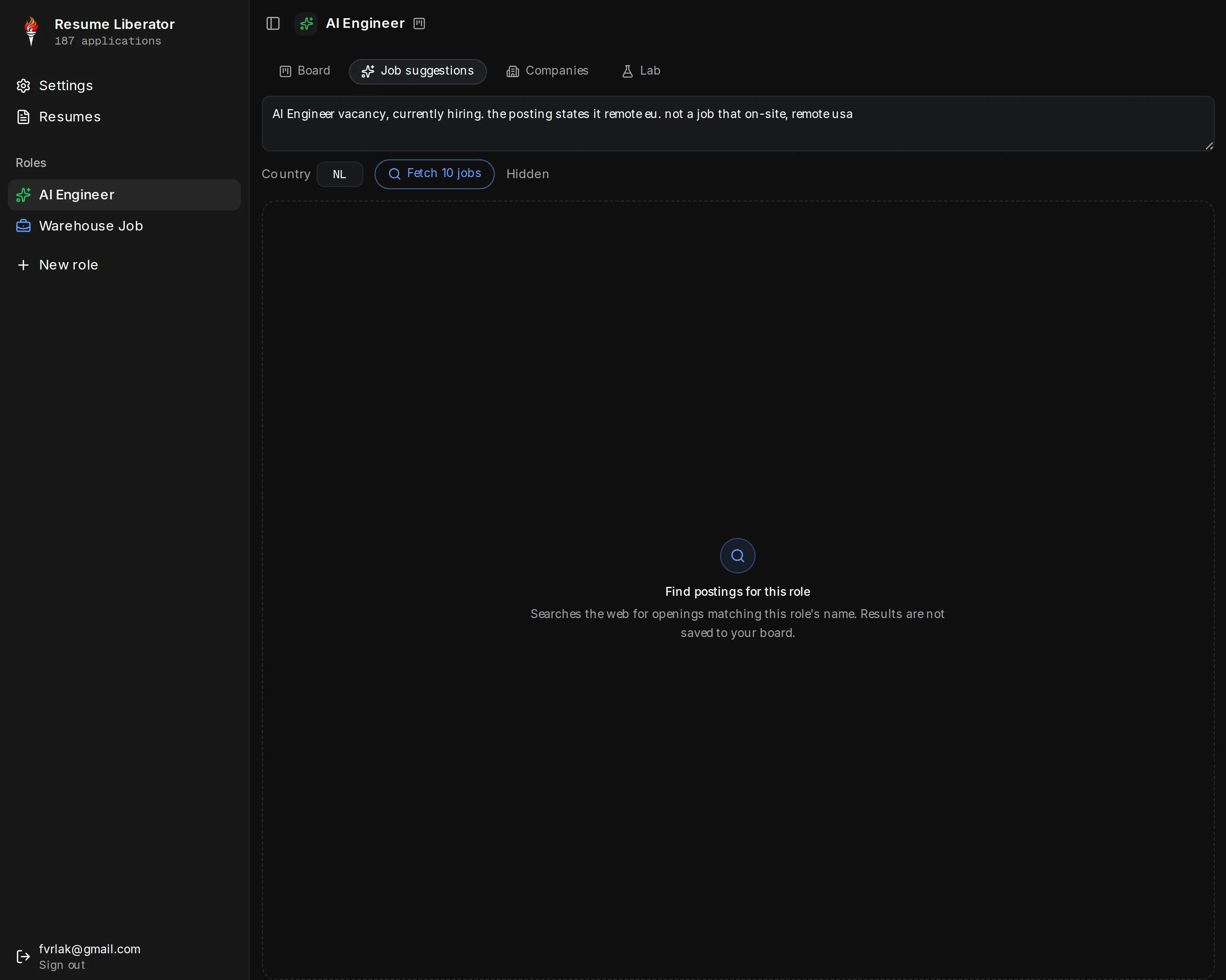 Saved column with duplicate postings flagged